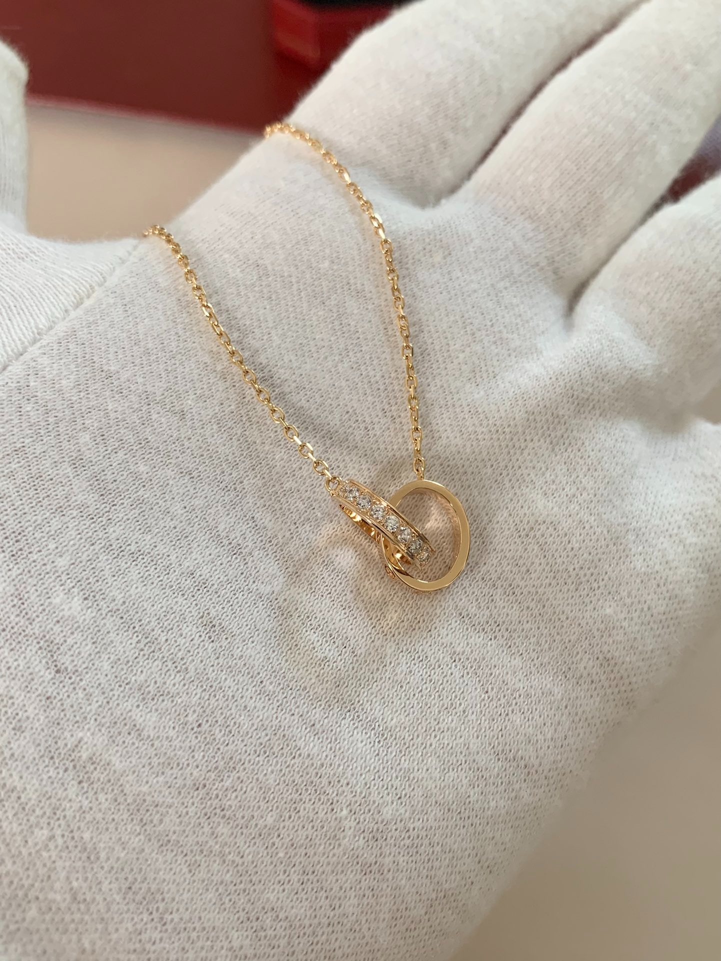 까*띠에 큐빅 투링 목걸이