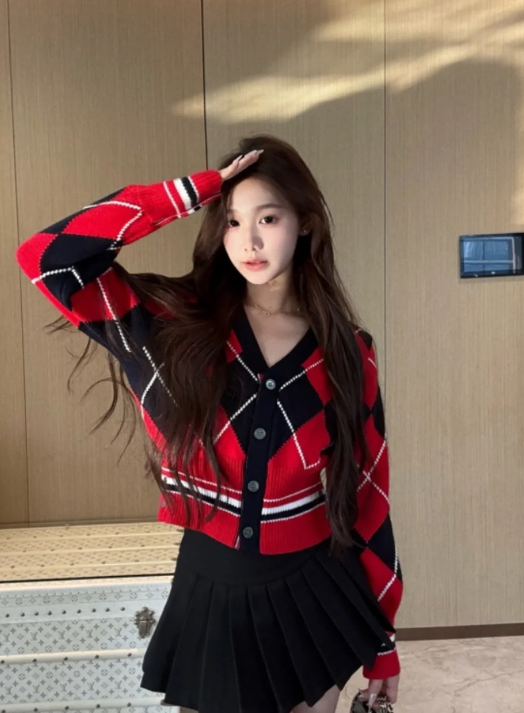 톰*라운 퀼팅 울 니트 가디건