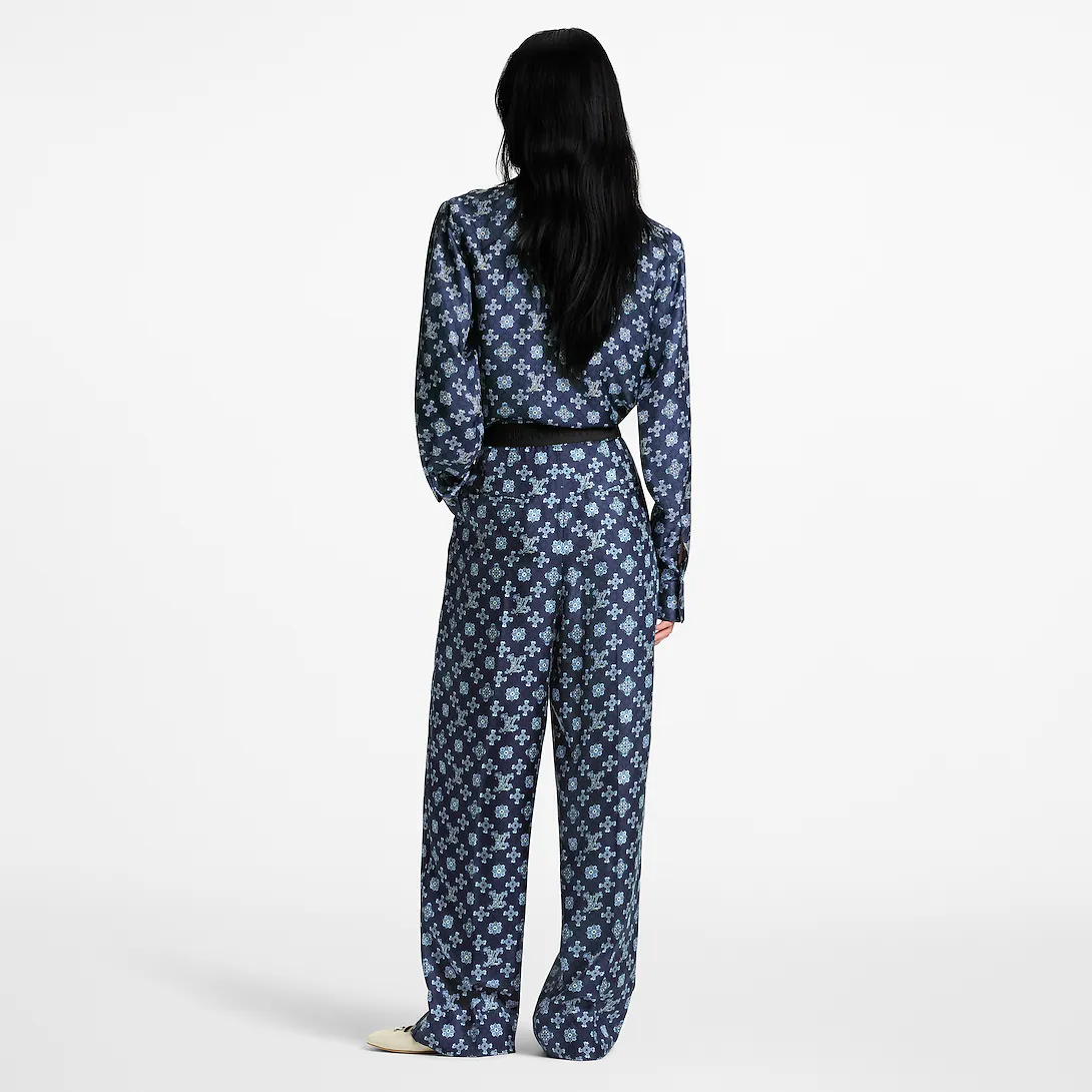 루이비통 누보 모노그램 테일러드 와이드 레그 팬츠