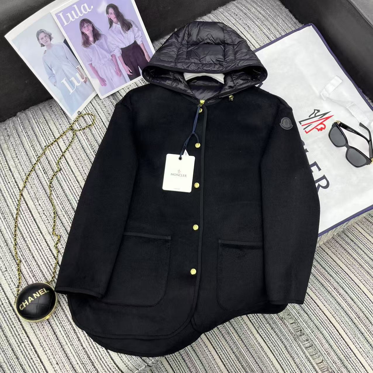 몽*레르 신상 리버시블 모직코트+후드다운 베스트