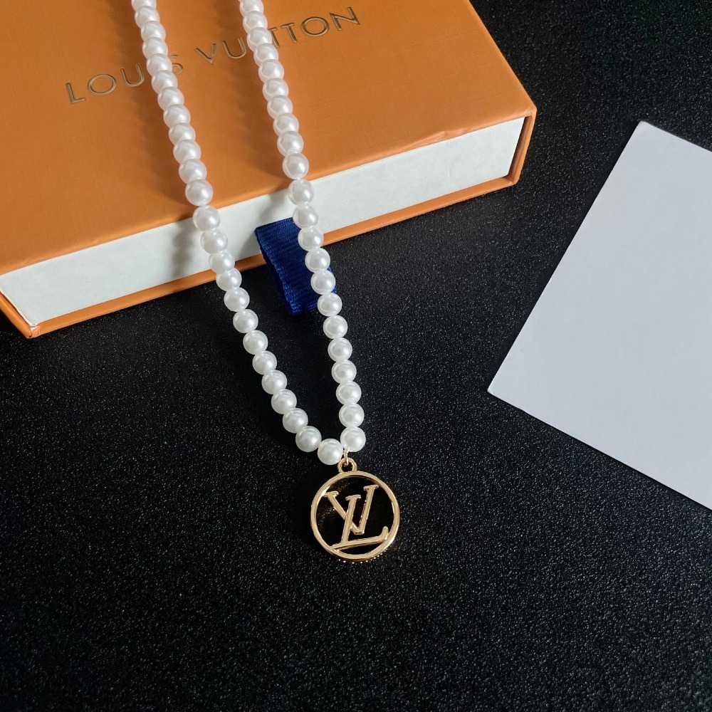 루*비통 LV 진주 목걸이 네크리스 