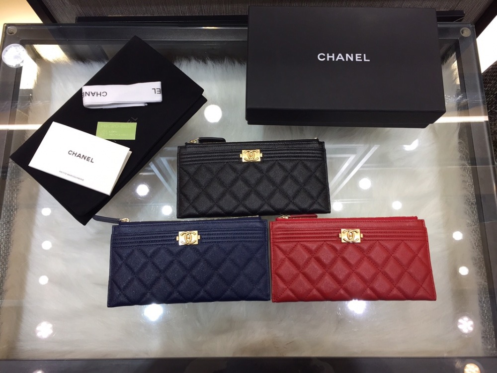 샤* 보이샤넬 지퍼 장지갑 