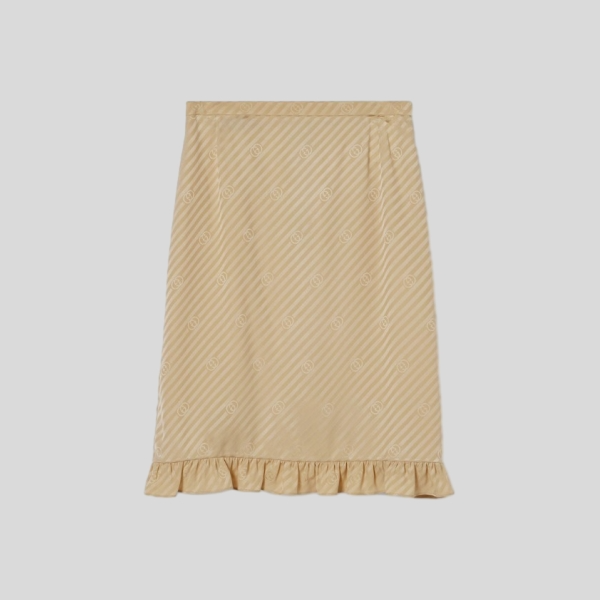 구찌 실크 자카드 스커트