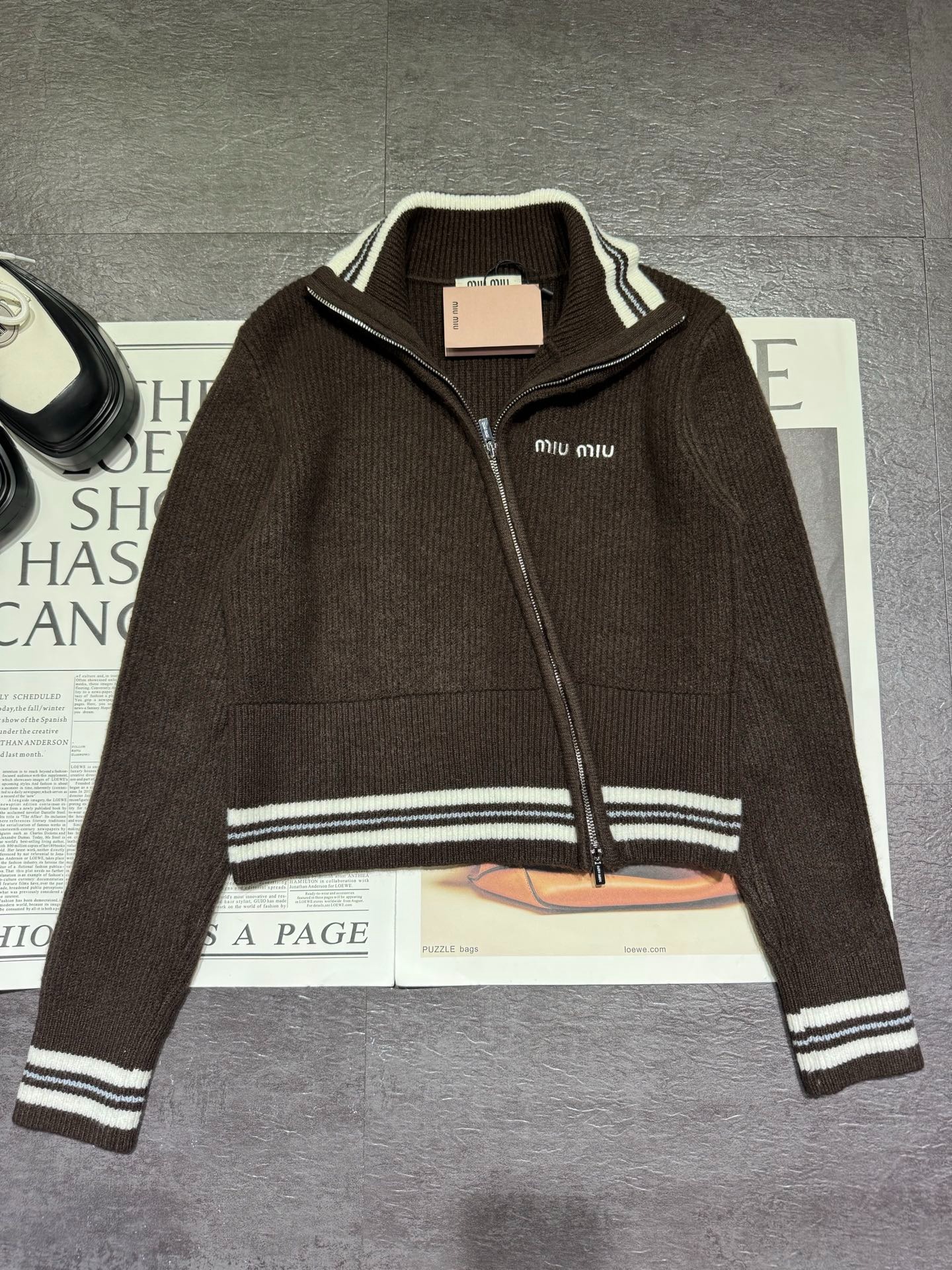 미*미* 26SS 봄 신상 사선 지퍼 가디건