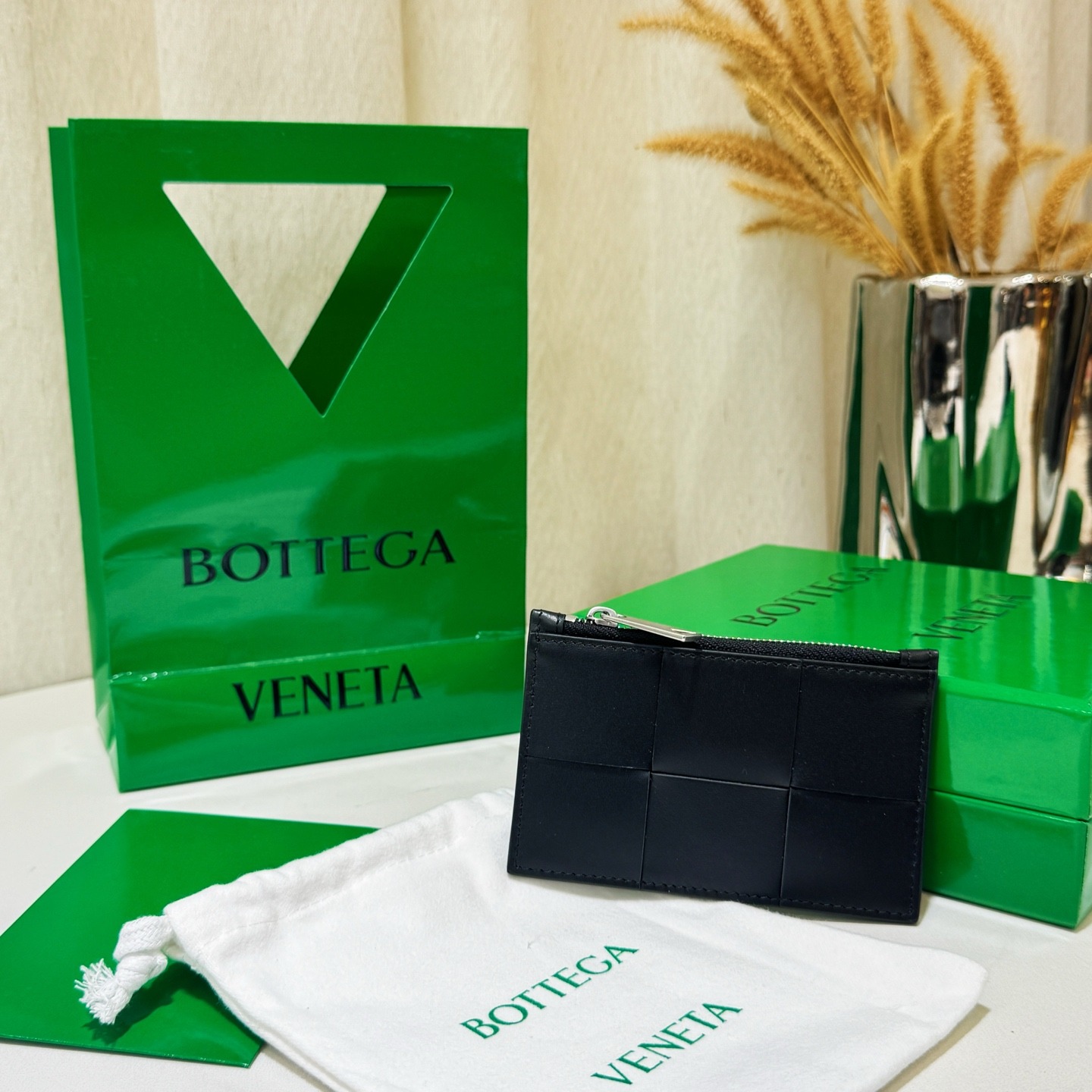 보*가 베네타 클래식 지퍼 카드지갑