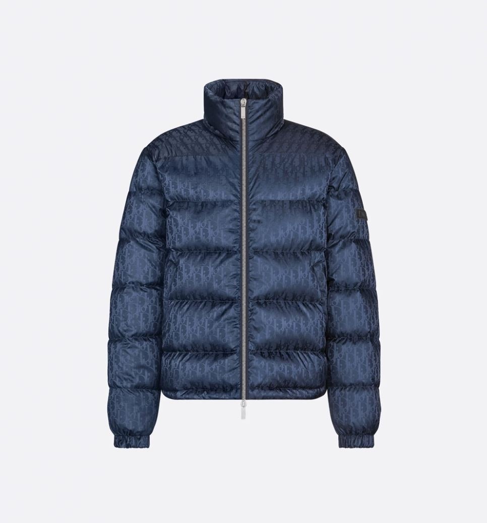 디올 테크니컬 자카드 오블리크 다운 자켓