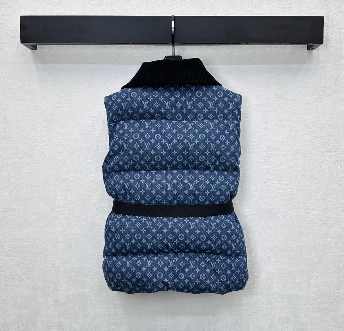 루*비통 25 신상 터틀넥 데님 패딩