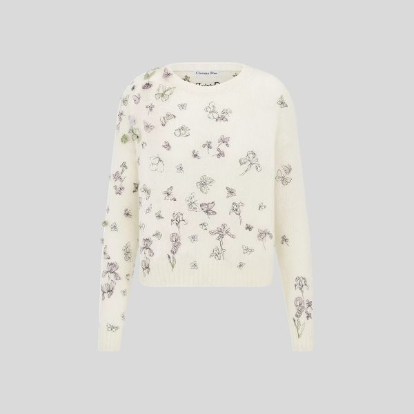 디올 자수 스웨터