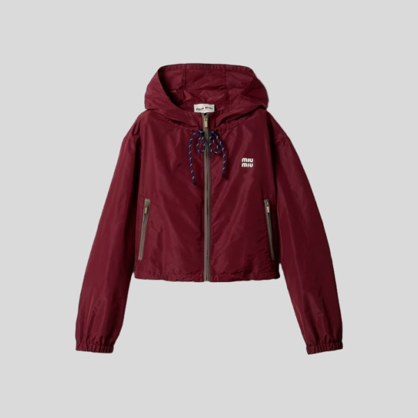 미우미우 테크니컬 소재 블루종 재킷