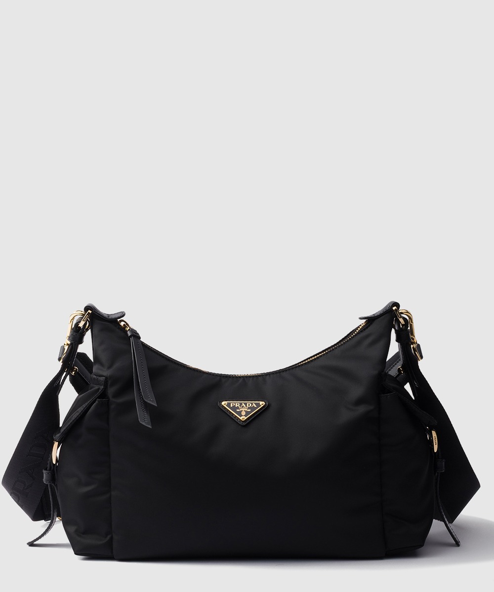 프라다 익스플로어 라지 리나일론 및 가죽 핸드백 1BC264