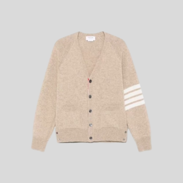 톰브라운 클래식 포 스트라이프 울 니트 가디건 