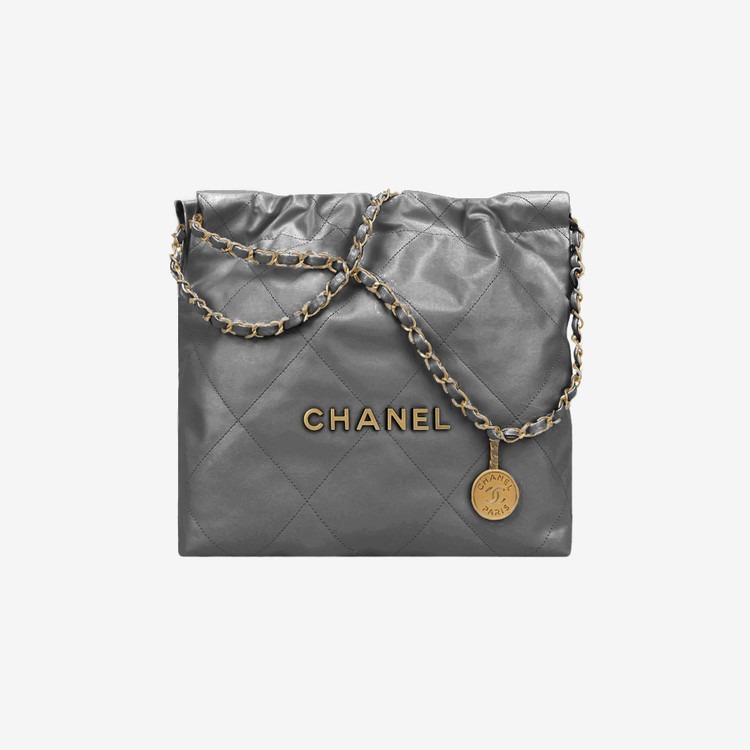 샤넬 22백 스몰 그레이 골드 