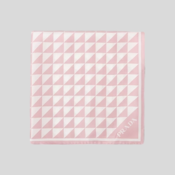 프라다 프린트 실크 트윌 스카프