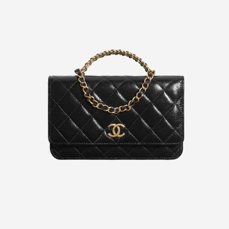 샤넬 탑핸들 woc 램스킨 샤넬 블랙 골드 