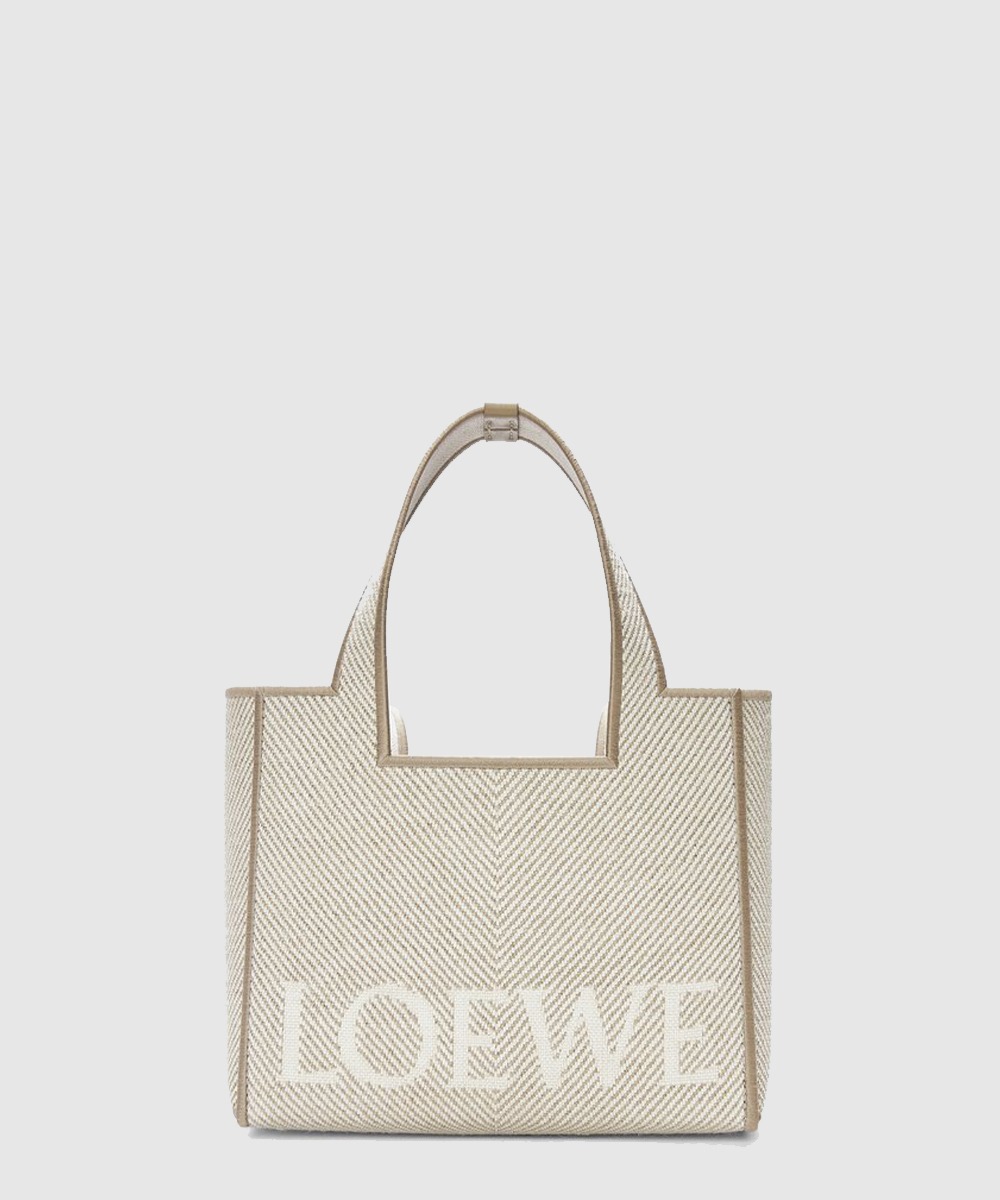 로에베 스몰 로에베 폰트 토트 자카드 캔버스