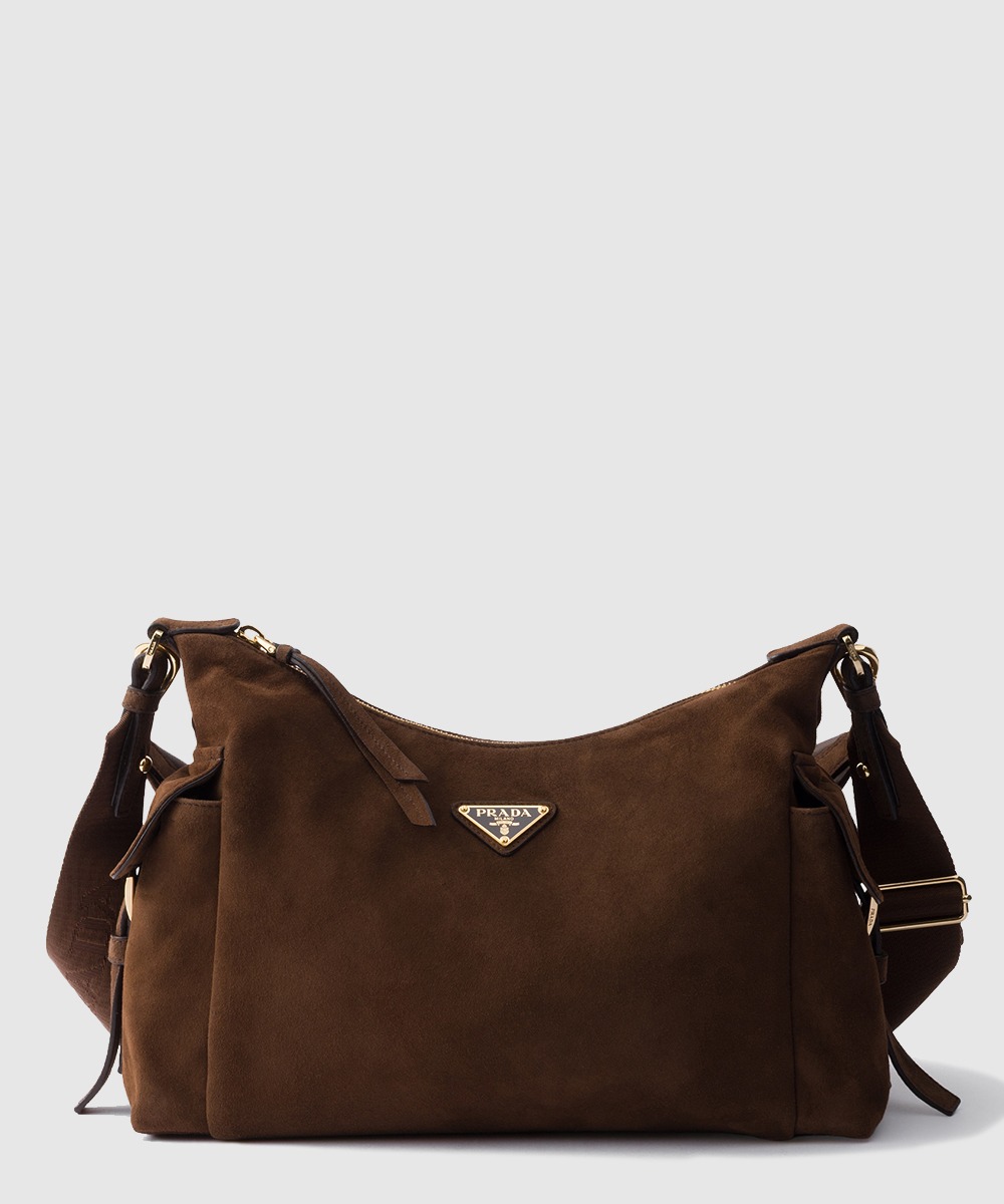 프라다 익스플로어 라지 스웨이드 핸드백 1BC264