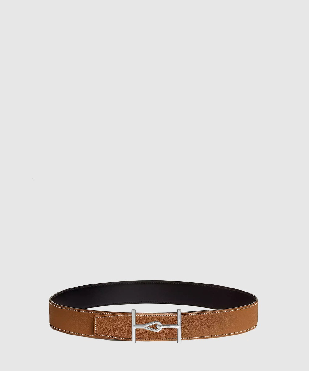 에르메스 Jumbo 벨트 버클 리버서블 가죽 스트랩