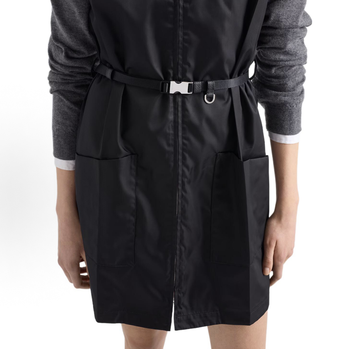 프라다 블랙 미니 드레스