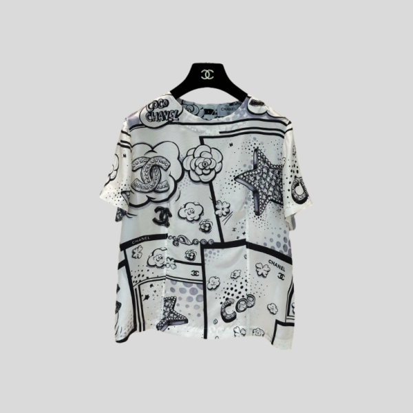 샤넬 실크 반팔