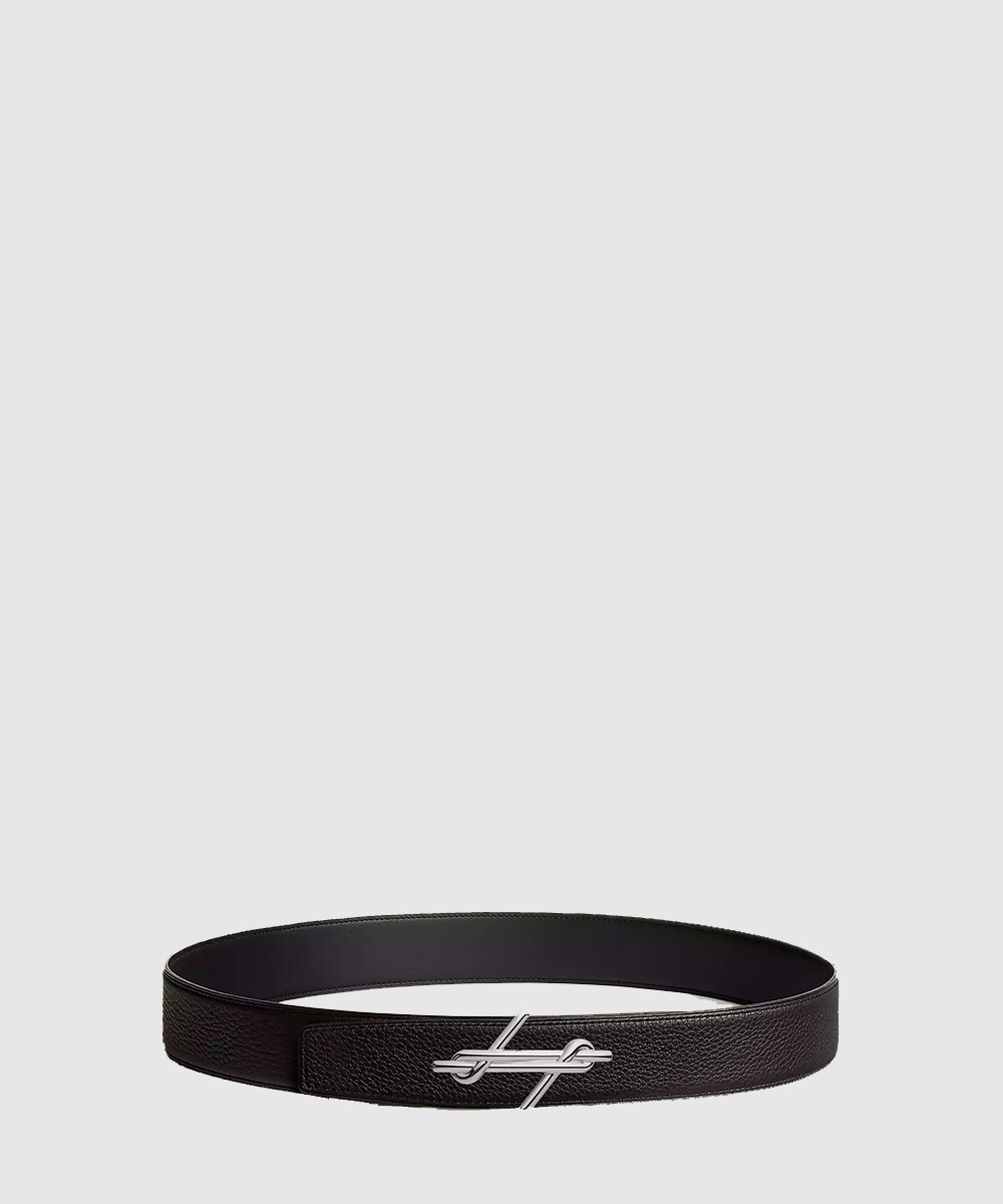 에르메스 H Noue 벨트 버클 리버서블 가죽 스트랩