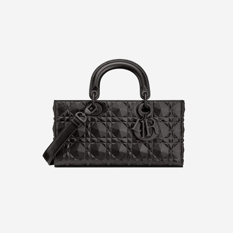 디올 블랙 다이아몬드 모티브 까나쥬 레이디백 미디엄