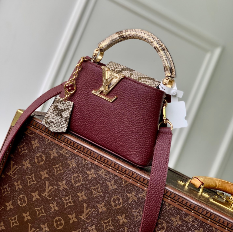 루이비통 2026 카퓌신 미니 파이톤 트리밍