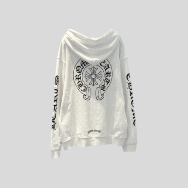 크롬하츠 클래식 크로스 패턴 후드 집업