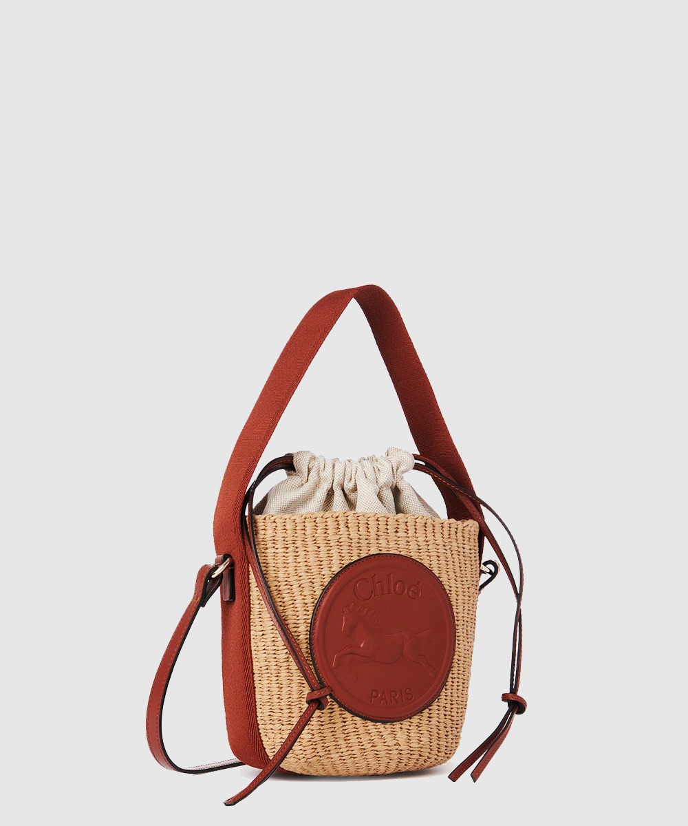 끌로에 천연 섬유 소재의 스몰 Horse Medal 바스켓 SS592