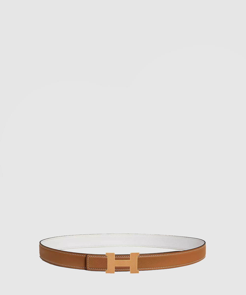 에르메스 Mini Constance Guillochee 벨트 버클 리버서블 가죽 스트랩