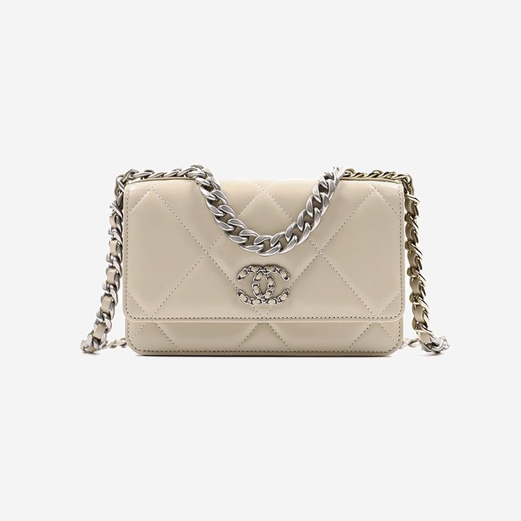 샤넬 19 woc 베이지 실버