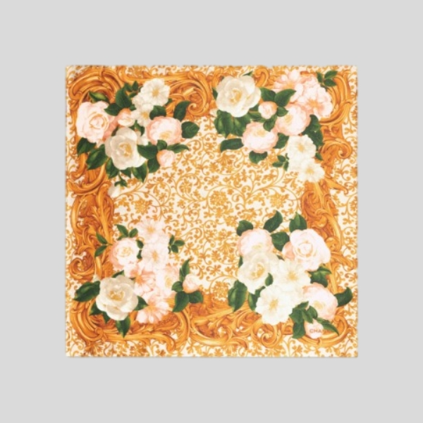 샤넬 플로럴 스퀘어 스카프