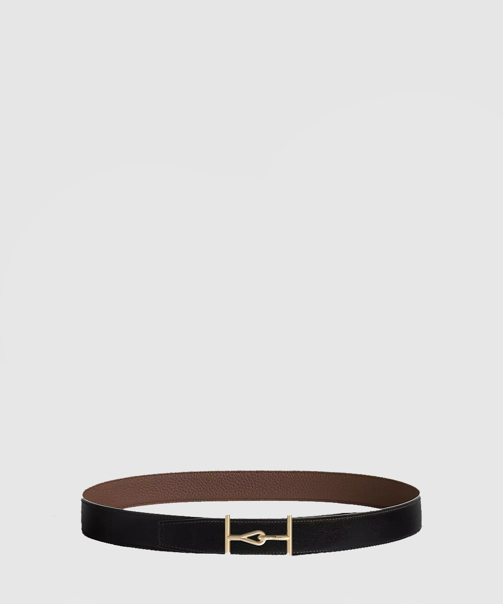 에르메스 Jumbo 벨트 버클 리버서블 가죽 스트랩