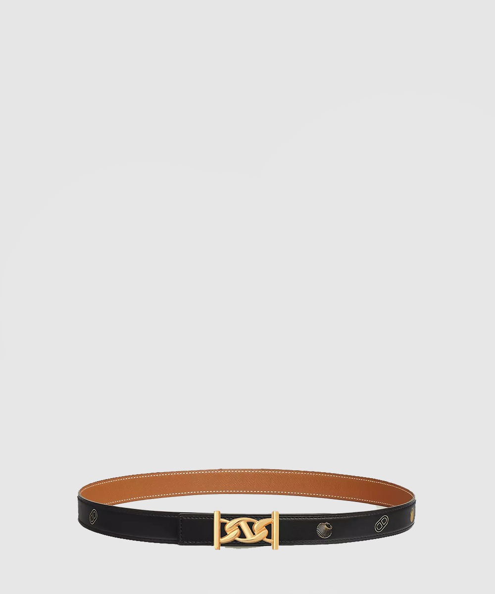 에르메스 My H 벨트 버클 Hermes sur Mer 리버서블 가죽 스트랩