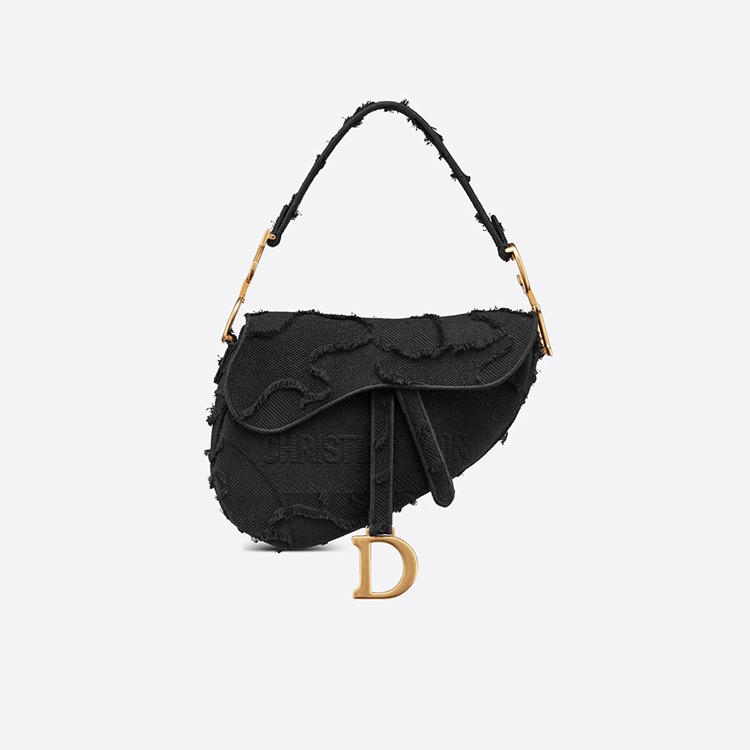 디올 카모 플라쥬 캔버스 새들백 