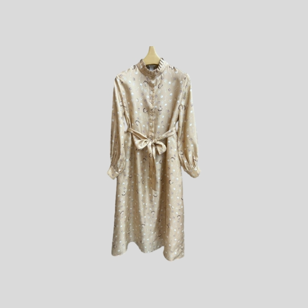 막스마라 프린트 실크 드레스