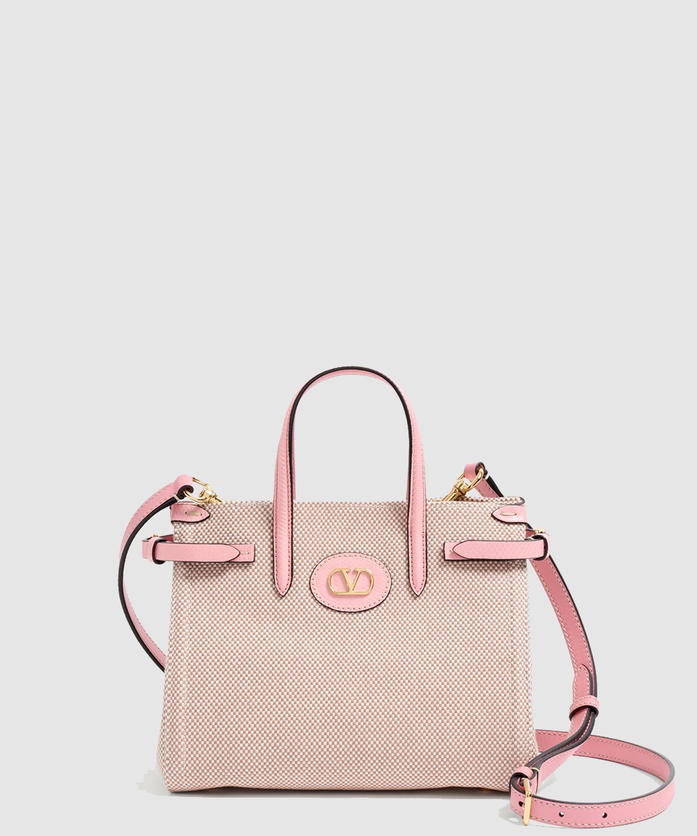 발렌티노 가라바니 앙티브 카룽 디테일 캔버스 스몰 쇼퍼백