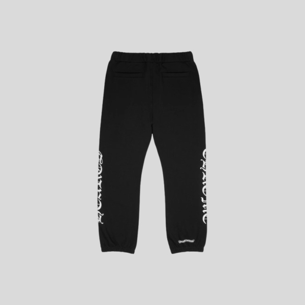 크롬하츠 홀스슈 로고 백 포켓 스웨트팬츠 블랙