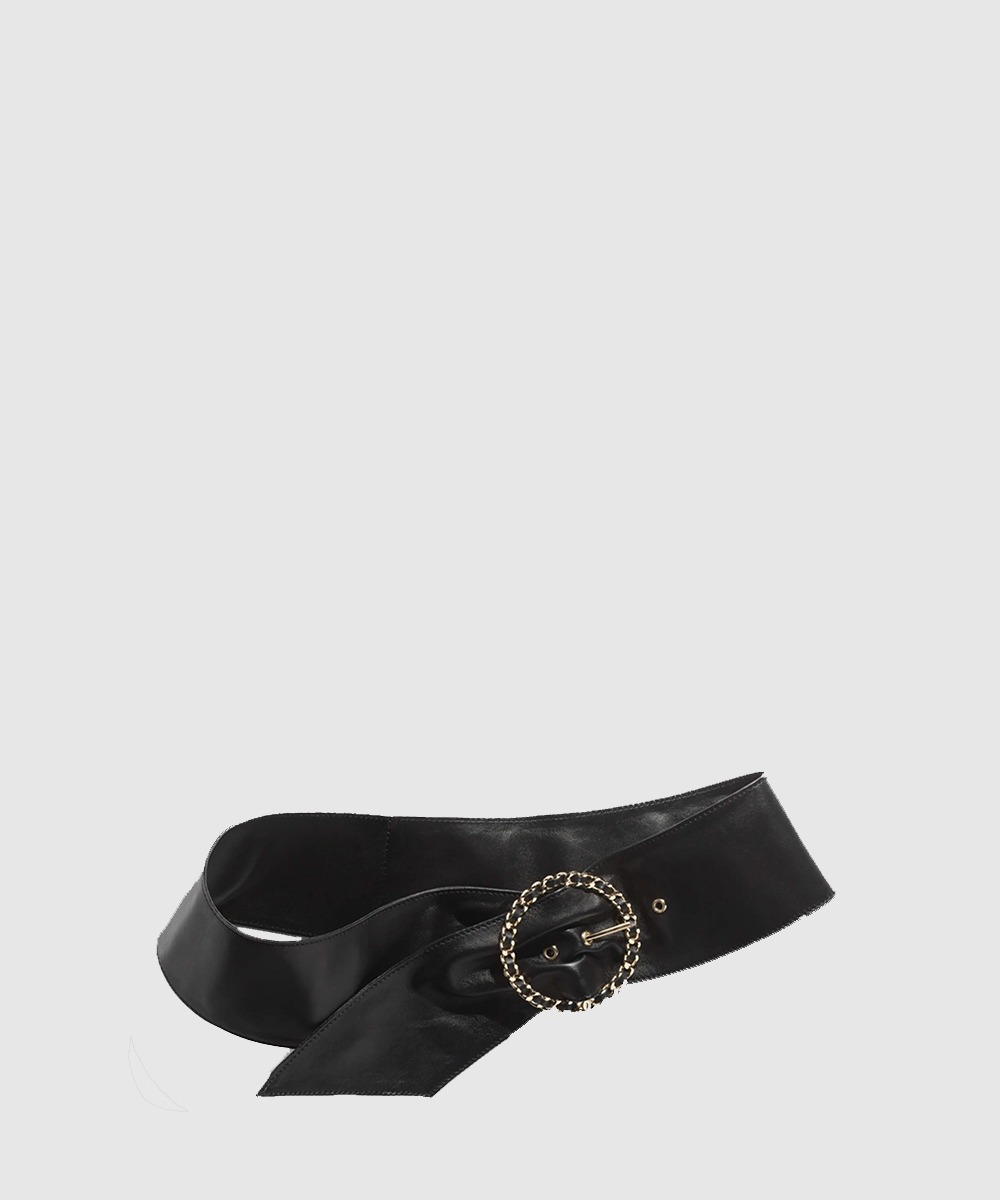 샤넬 송아지 양가죽 송아지 가죽과 메탈 벨트 AAB043