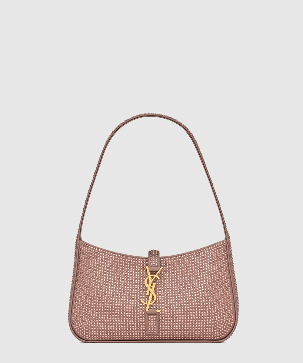 생로랑 새틴과 크리스탈 소재의 미니 le 5 à 7 710318