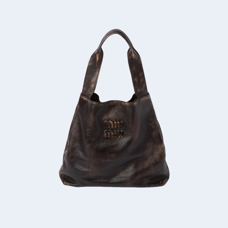 미우미우 가죽 호보백 커피
