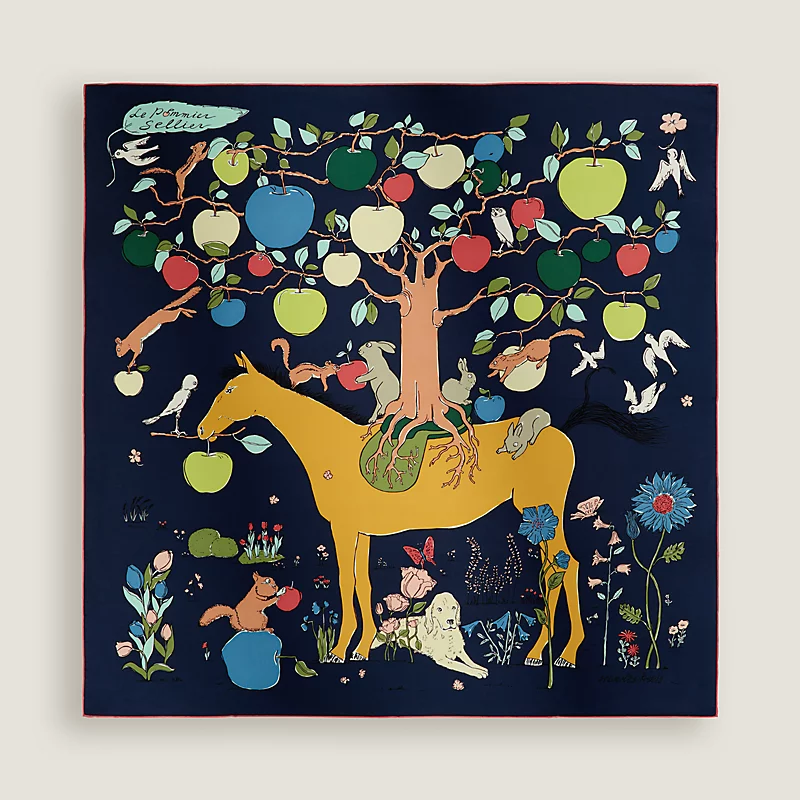 에르메스 르 뽀미에 쎄리에 스카프 90