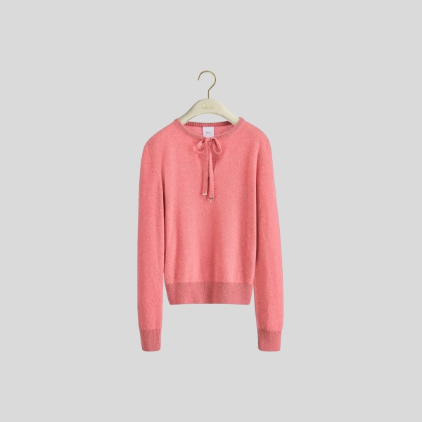 디올 보우 네크라인 스웨터