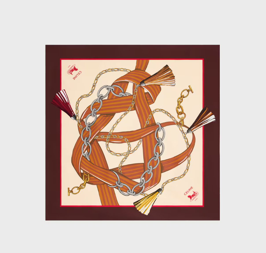 셀린느 실크 트윌 스퀘어 스카프