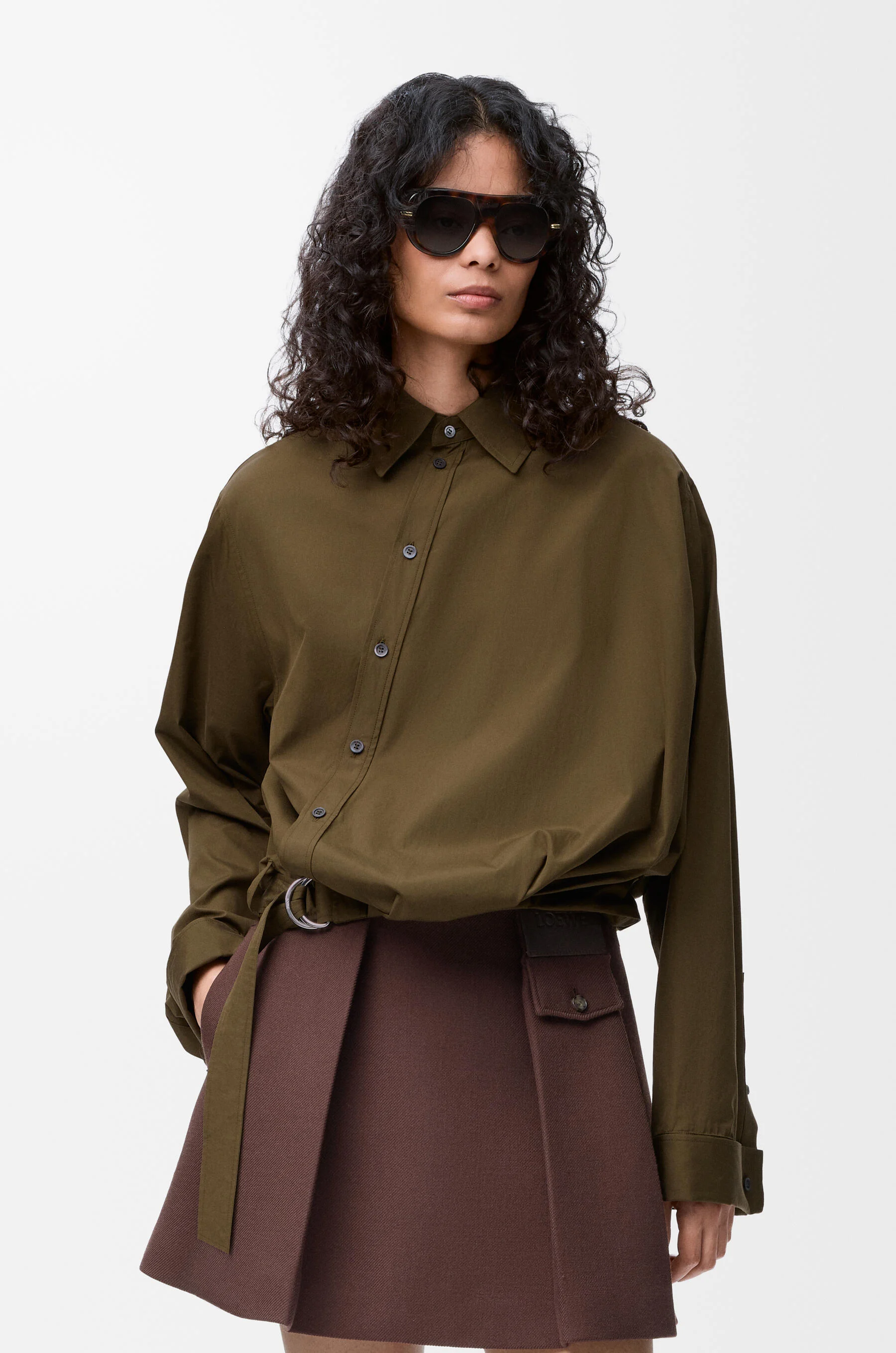 로에베 코튼 드레이프 셔츠